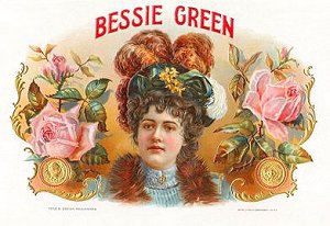 bessie green cigar box label
