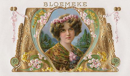 women cigar box label