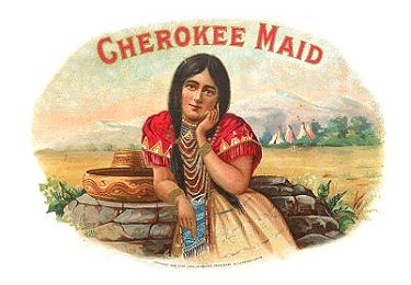 indian maidens cigar box label