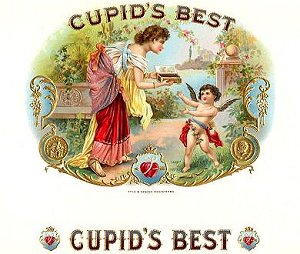 cupid cigar box label