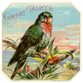birds cigar box label
