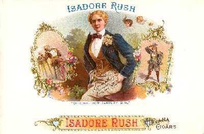 famous women cigar box label