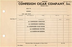 La Confession Invoice