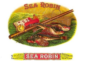 fishing cigar box label