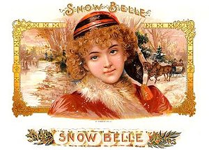 snow belle cigar box label