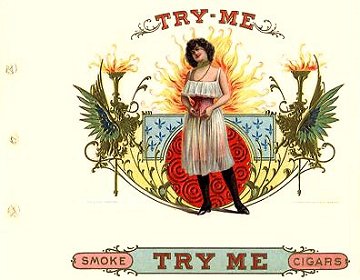 suggestive cigar box label