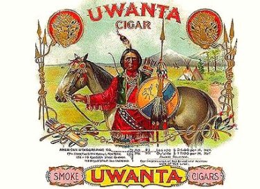 indian braves cigar box label