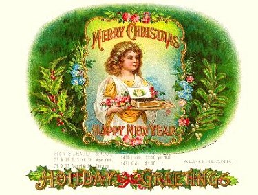 seasonal cigar box label